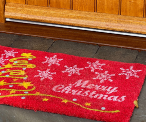 Sustainable Christmas coir doormats
