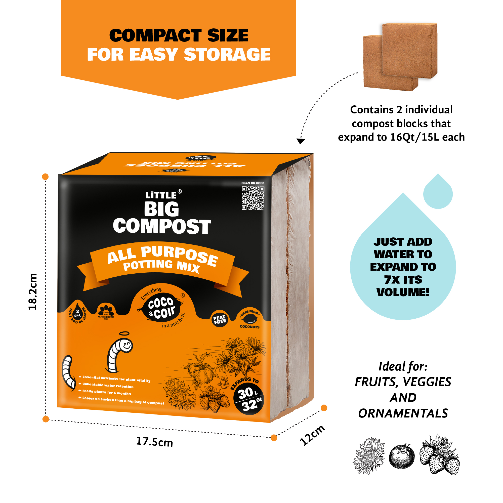 All Purpose Compost - 30L- with essential nutrients